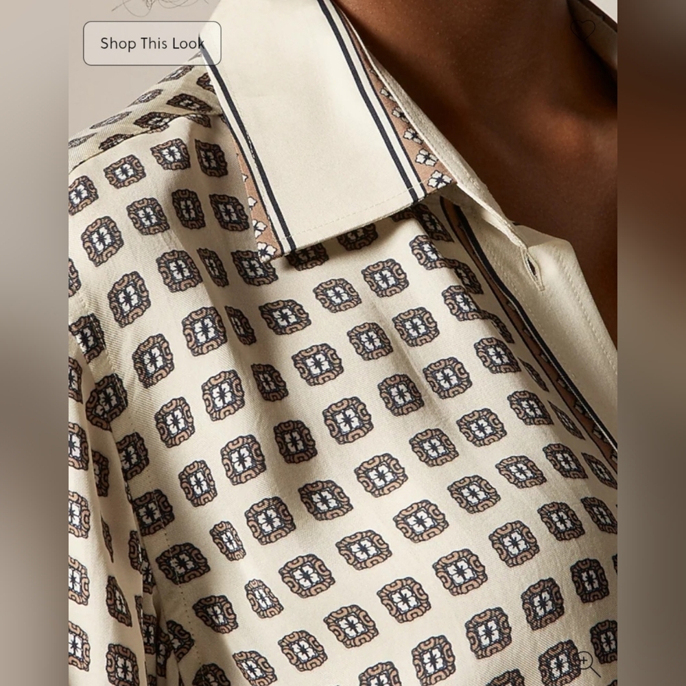 J.Crew Jules classic-fit shirt in foulard print - Picture 4 of 8
